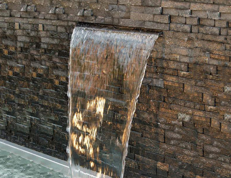 Wall hanging  fountain stainless   steel waterfall for outdoor Pool