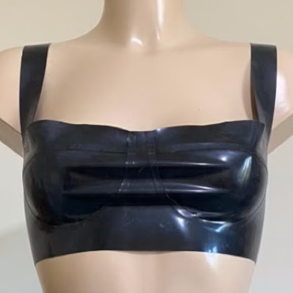 Sexy Black Latex Fetish Underwear Briefs Rubber Tanga Vaginal Condom Custom