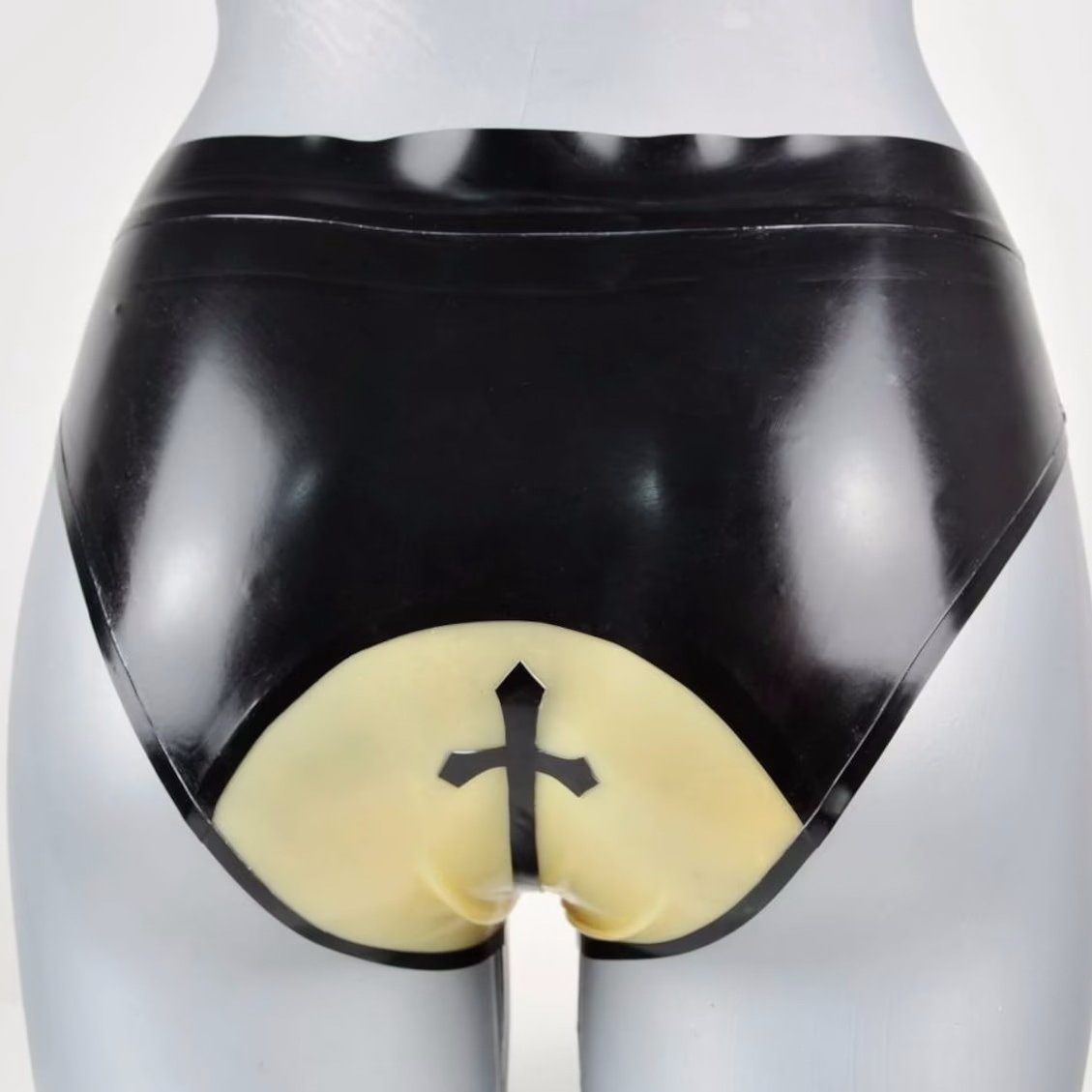 Face Entry Transparent Full Body Hood Latex Rubber Catsuit Fetish Men with Crotch Zipper