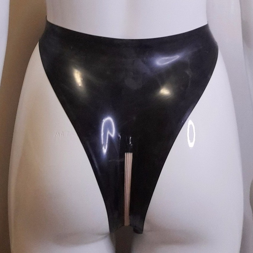 100% latex Gummi  Black ladies sexy suit, bubble sleeves, Red Trim, beautiful, party, pool, beach, comfortable xs-xxl 0.4 mm