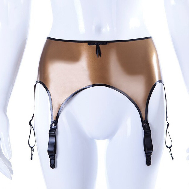 Sexy  Latex Swimwear Suit with Penis Condom