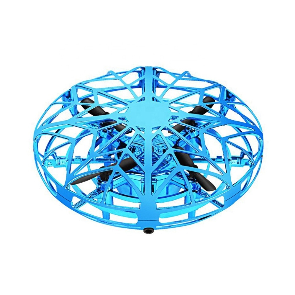 Four Axis Induction Aircraft Spinner Toys with Colorful LED Lights Magic Flying Fidget Spinner Toy UFO Mini Drone