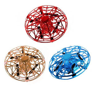 Four Axis Induction Aircraft Spinner Toys with Colorful LED Lights Magic Flying Fidget Spinner Toy UFO Mini Drone