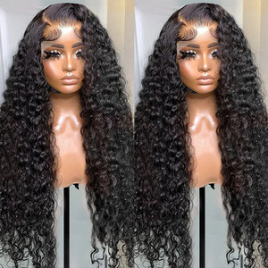 Pre Plucked Glueless Full Hd Lace Wig Swiss Hd Lace Front Water Wave Wig Human Hair Raw Vietnamese Hair Wig