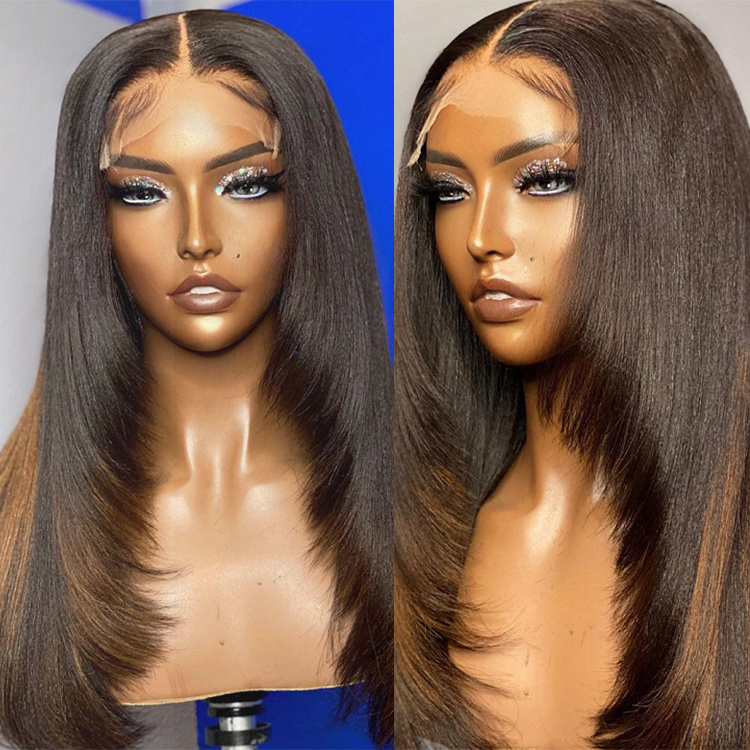 180% Density 30 40 Inch 13X4 13X6 Straight Pre Plucked Remy Virgin Human Hair Transparent Hd He Lace Frontal Wig