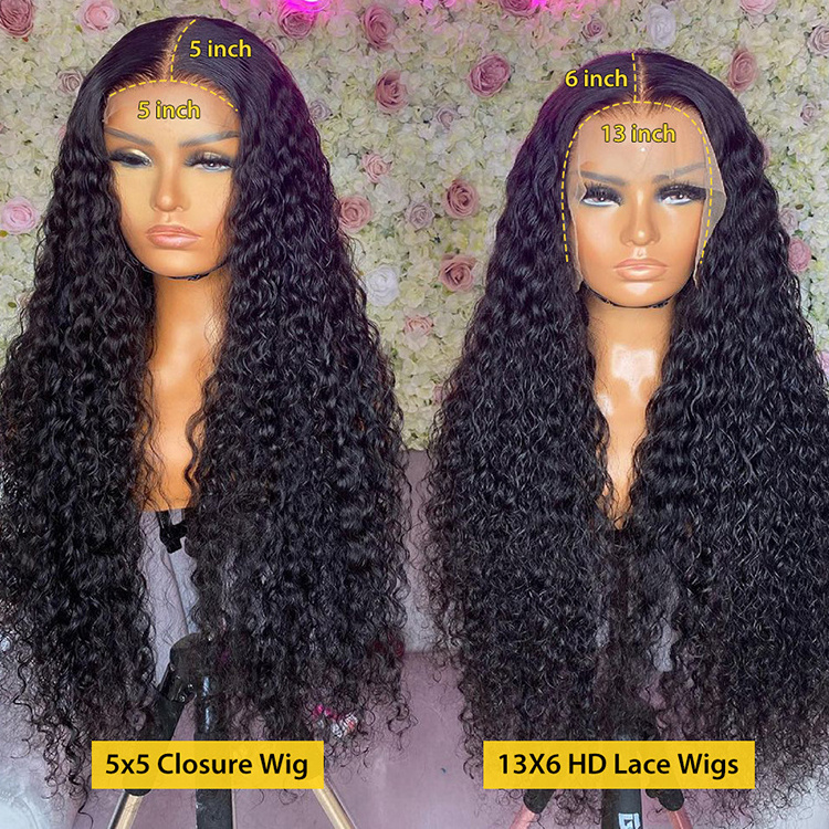 Pre Plucked Glueless Full Hd Lace Wig Swiss Hd Lace Front Water Wave Wig Human Hair Raw Vietnamese Hair Wig