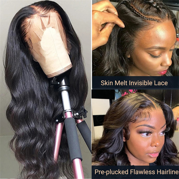 Wholesale Body Wave Hair Extensions Wig Human Hair Lace Front Wigs For Black Women, Peruvian HD Lace Frontal Wig Human Hair