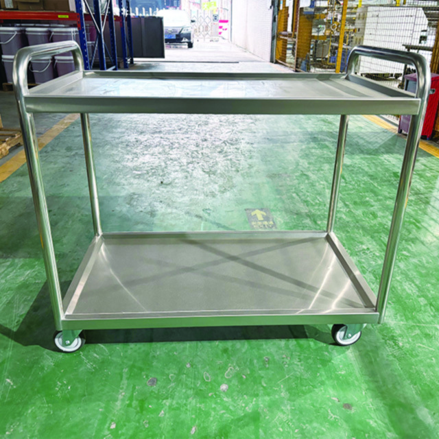 Hotel restaurant business room service cart stainless steel trolley mobile food kitchen trolley