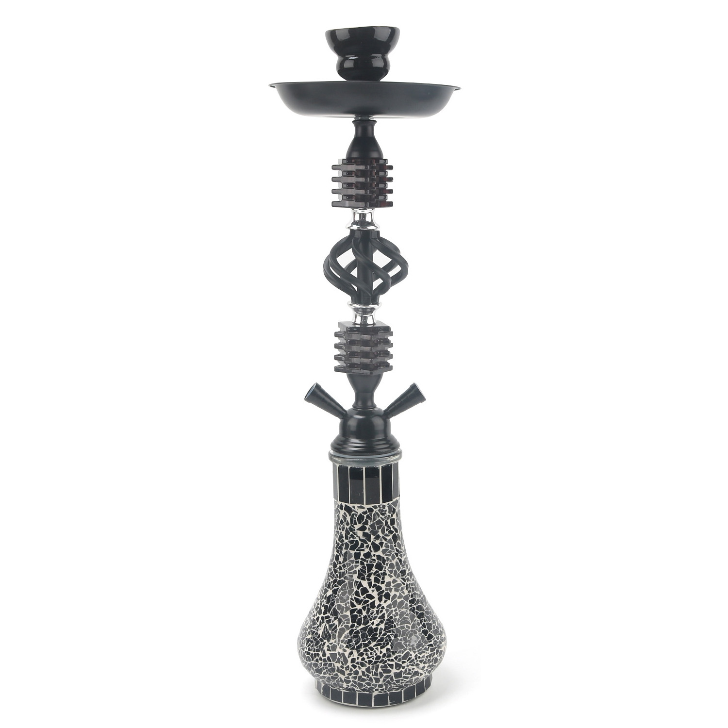 new design black 2 hose hookah shisha wholesalers hookah sheesha aluminum alloy hookah set chicha complet