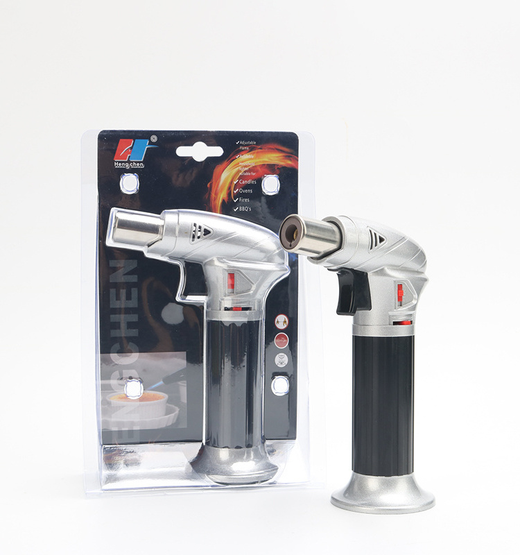 wholesale flame jet torch lighter gas refillable cigar butane torch lighter No gas consignment