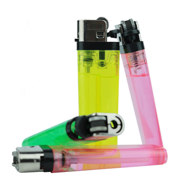 Factory wholesale disposable plastic five  color gas  flint  lighter