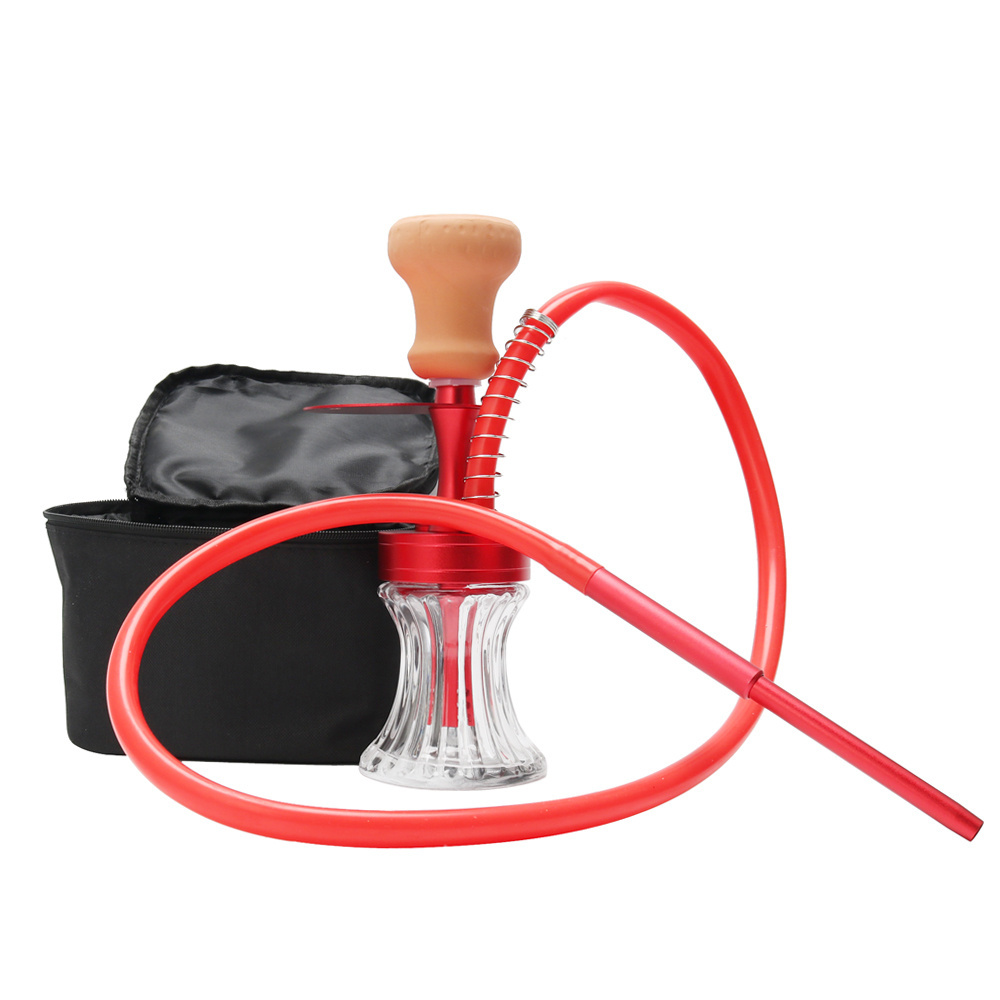 narguil sheesha carry mini hookah metal shisha travel hookah aluminium alloy shisha custom chicha glass hookah with bag