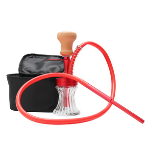 narguil sheesha carry mini hookah metal shisha travel hookah aluminium alloy shisha custom chicha glass hookah with bag