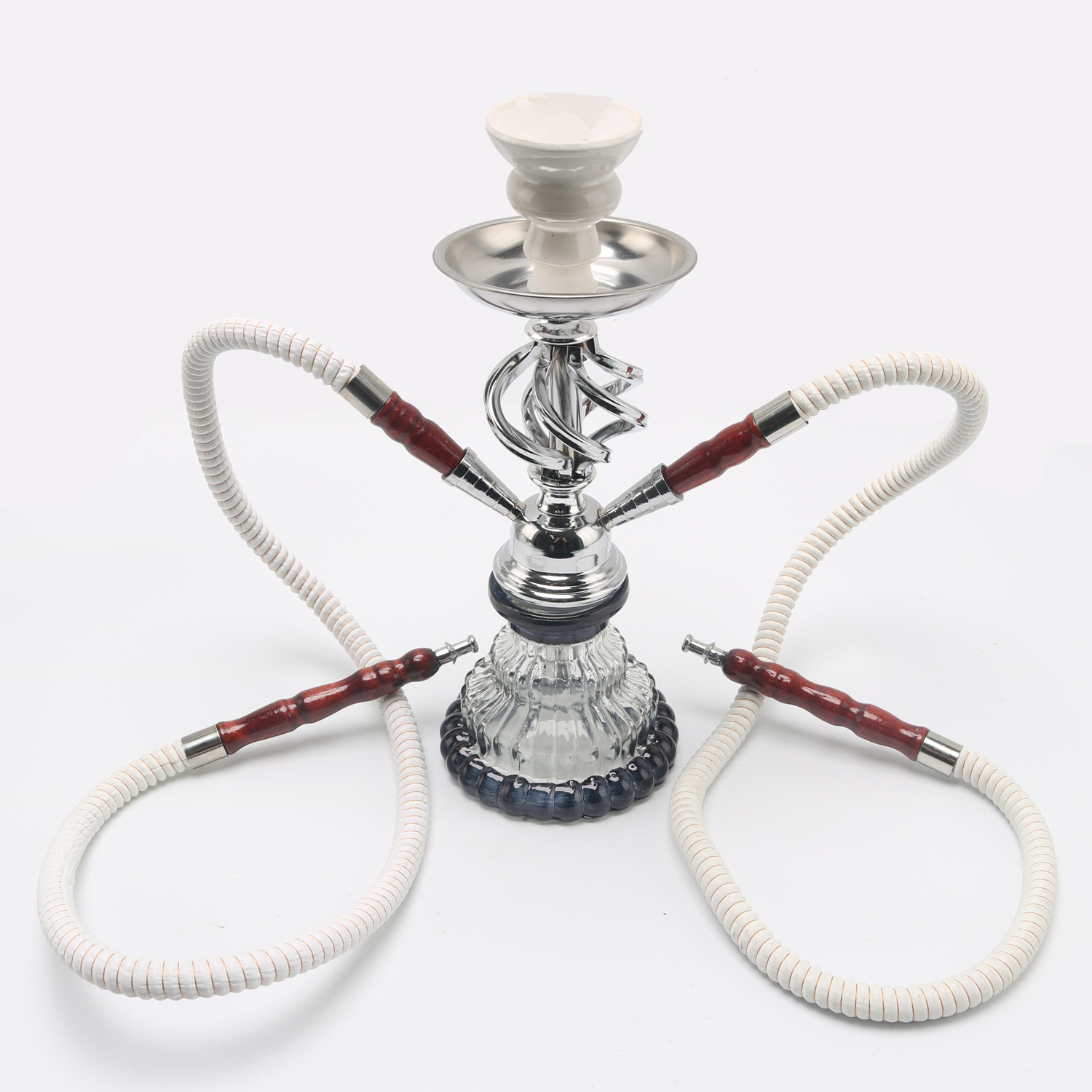 custom designer hubbly bubbly chicha 2 hose hookah set sheesha new glass hookah shisha wholesale gravity hookah