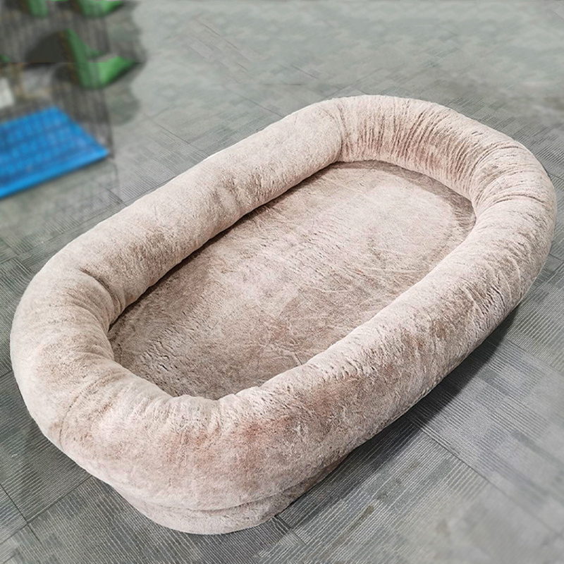 large human dog bed foam plush round luxury pet dog bed house wholesale washable dog mat design pet sofa bed