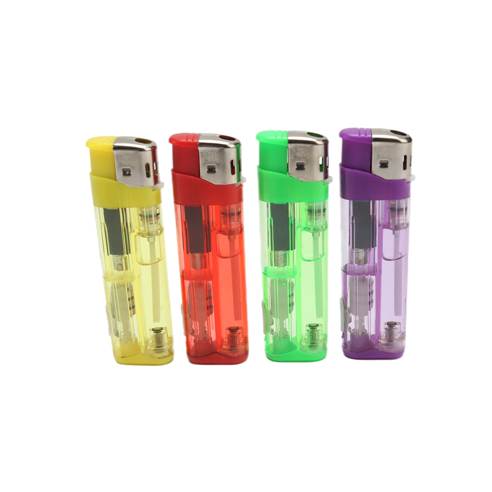 Led can change a battery Lighter Kitchen Lighter Smoking Cigarette Custom Logo Replenishing gas Lighter