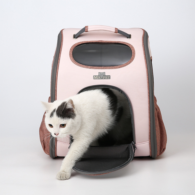 Foldable cat bag out portable breathable pet bag wholesale shoulder dog backpack carrying large capacity