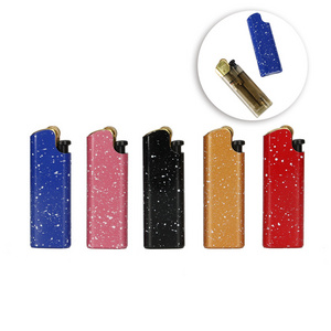 OEM logo cheap cigarette lighter shell metal refillable customer encendedor lighters