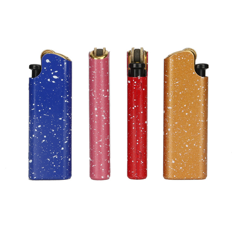 OEM logo cheap cigarette lighter shell metal refillable customer encendedor lighters