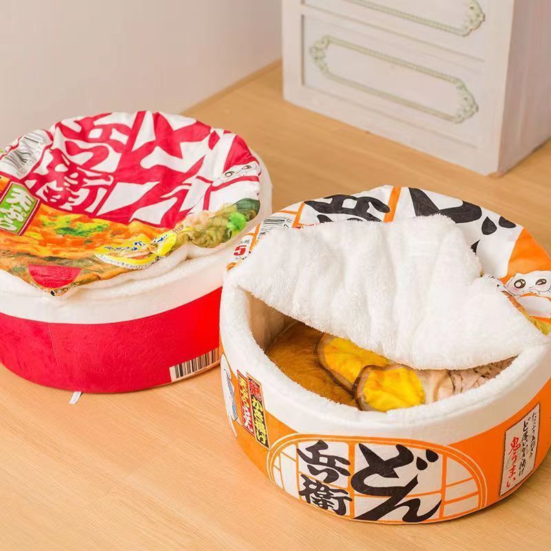 2 colors new style Ramen pot cat kennel wholesale Creative cat sleeping nest pet blanket dog kennel bed