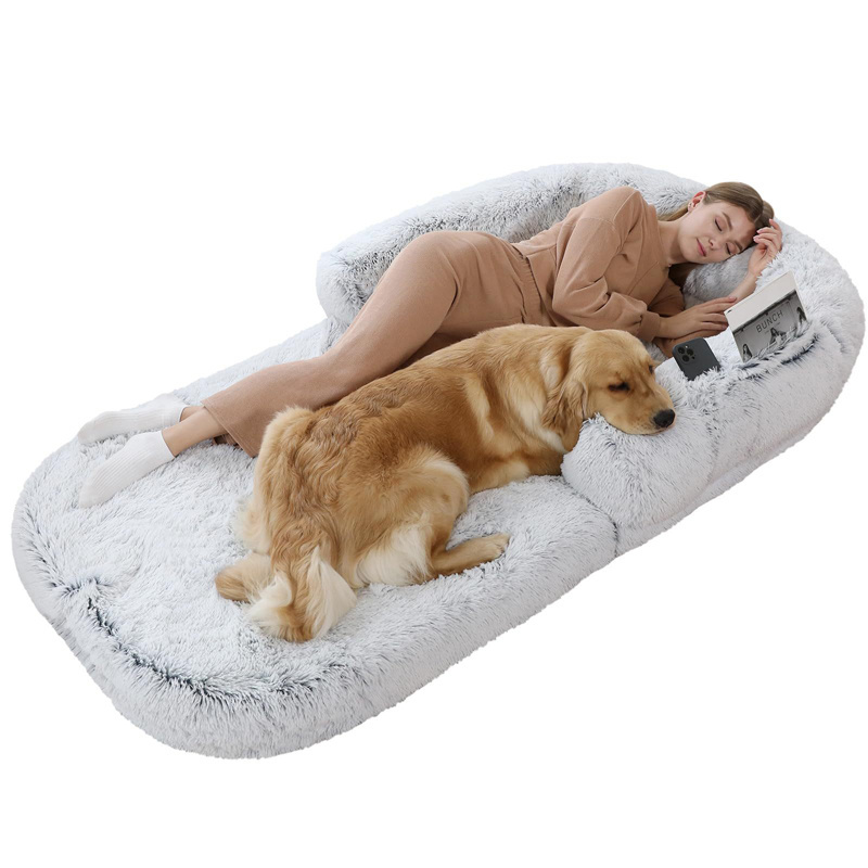 large human dog bed foam plush round luxury pet dog bed house wholesale washable dog mat design pet sofa bed