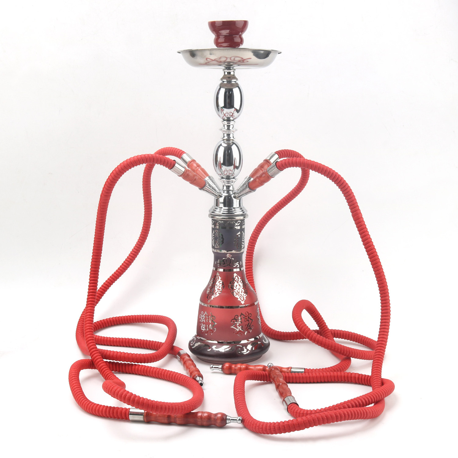 new style 4 hose hookah set wholesalers hookah shisha 3 colors hooka complete chicha glass shisha hookah