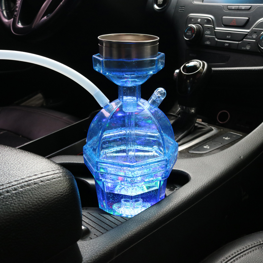 Wholesale portable Travel hookah chicha shisha car hookah cup sheesha Portable Hookah with led light