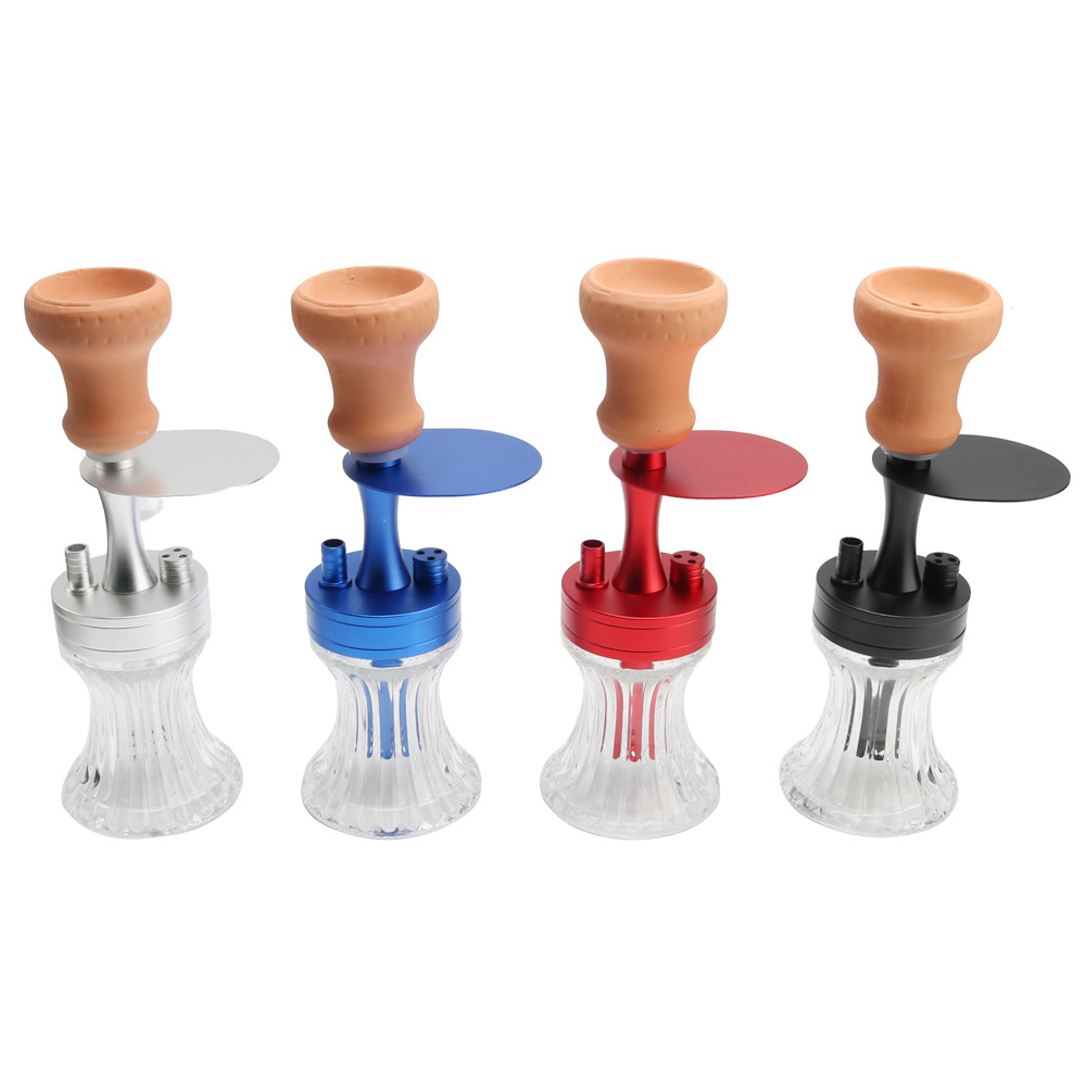 narguil sheesha carry mini hookah metal shisha travel hookah aluminium alloy shisha custom chicha glass hookah with bag