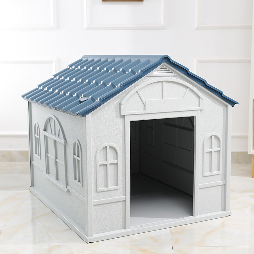 Skylight outdoor dog house Rain proof dog kennel waterproof doghouse plastic dog house custom door with toilet