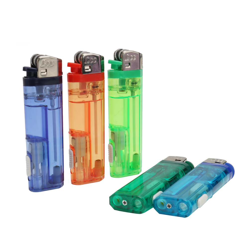 Custom Portable Led Lighters long lasting cigarette Lighters wholesale Filling gas flint lighter