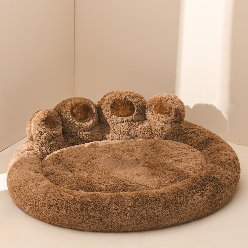 large human dog bed foam plush round luxury pet dog bed house wholesale washable dog mat design pet sofa bed