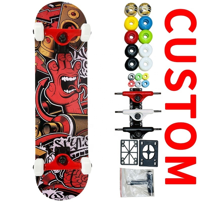 Complete 8 X 31.7 skateboard completes European brand pro skateboard  canadian maple 7ply decks skateboards & skates