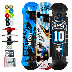 22 Plastic Skateboard Water Hollow Truck Skate 8 Layer Full Canadian Maple  Road/ Mountain Lo Skating Board