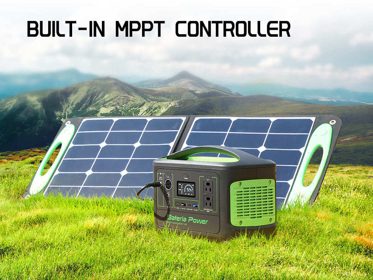 Portable Power Station 600W Battery Powered Solar LED Light Kits For Solar Power System