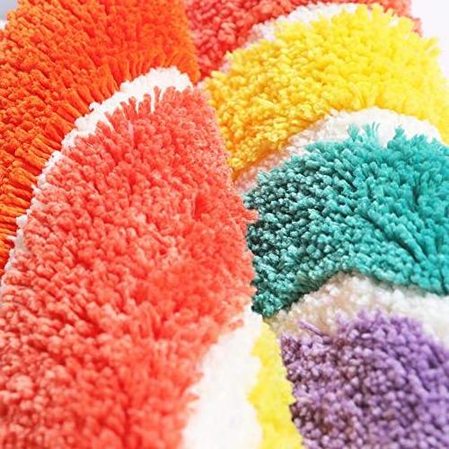 Korean style Cute Doormat for Kids Microfiber Absorbent Shaggy Rainbow Bathroom Mats Eco-friendly