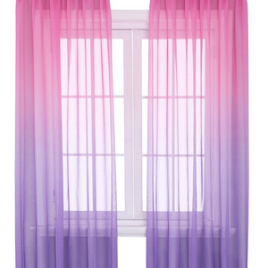 American Styles Color Changing Yarn Gauze Transparent Fabric Curtains curtain bedding set