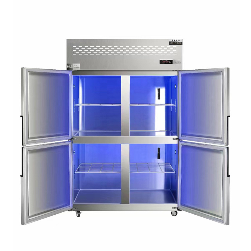 Upright 4 door double temperature commercial refrigerator/kitchen freezer/custom mini refrigerator restaurant