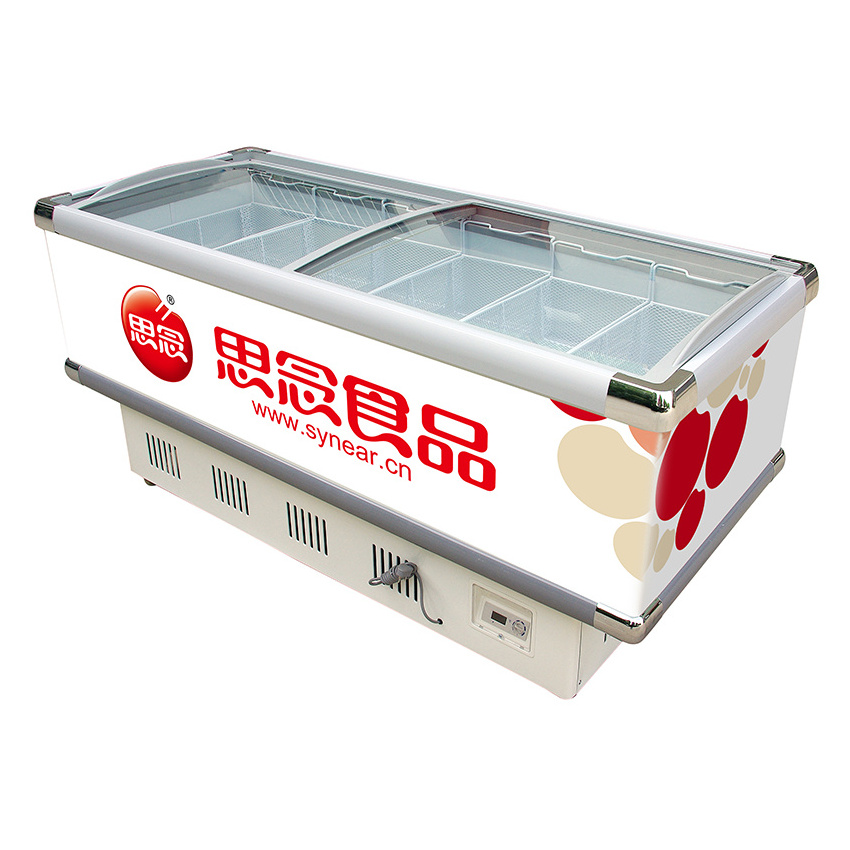 commercial freezer supermarket refrigeration equipment freezer display deep chest freezer showcase