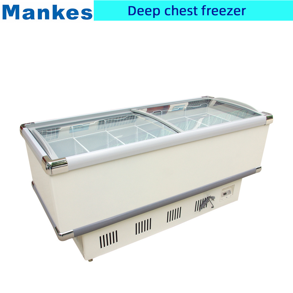 commercial freezer supermarket refrigeration equipment freezer display deep chest freezer showcase