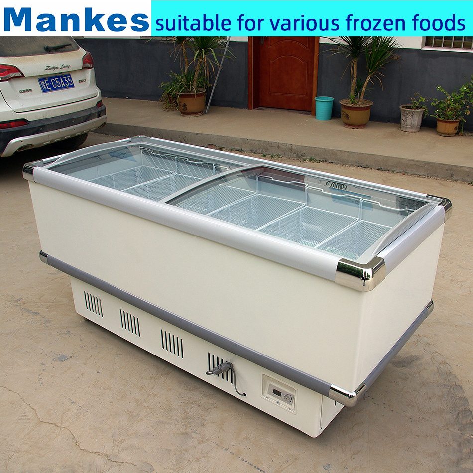 commercial freezer supermarket refrigeration equipment freezer display deep chest freezer showcase