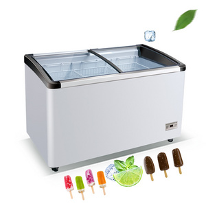 ice cream cone chest freezer showcase ice lolly display refrigerator commercial freezer cabinet