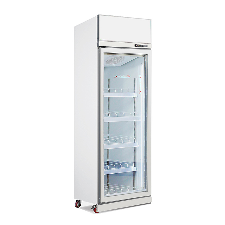 glass door fridge Supermarket Showcase Refrigerators Commercial Beverage Beer Vegetable Fruit Cake Display Freezer