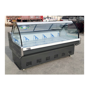 commercial cooler meat display chiller refrigerated showcase meat display fridge deli meat display refrigerator