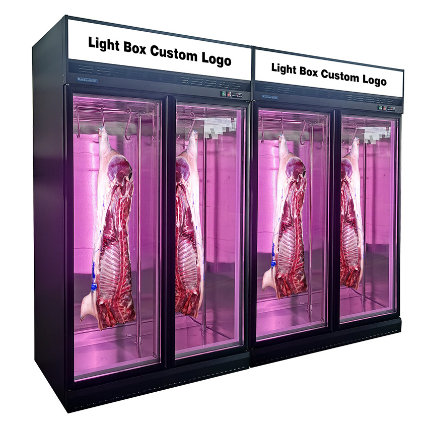 Commercial meat hanging display chiller meat refrigerator Newly hanging style Meat Display Refrigerator Equipment