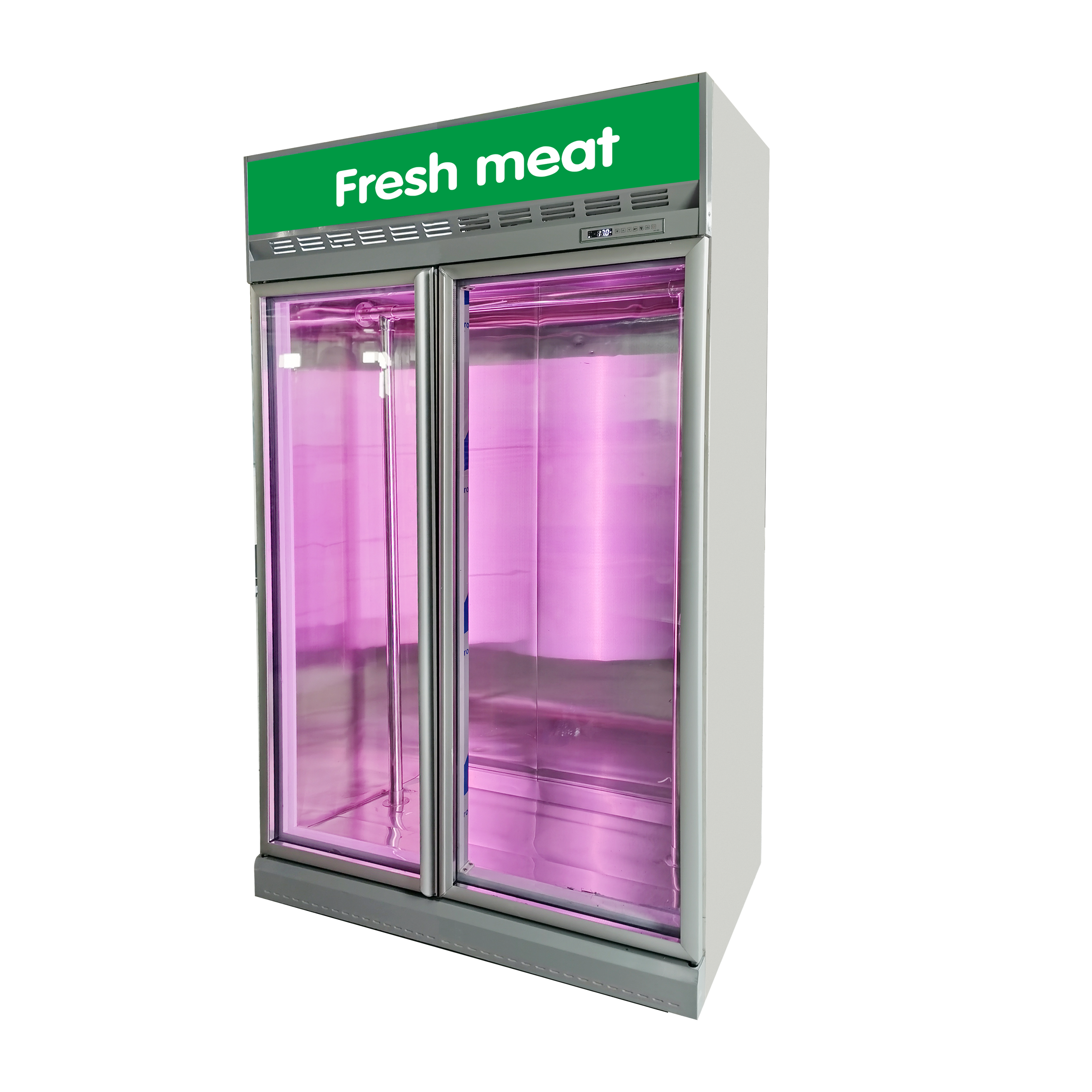 butchery display fridges fresh meat commercial cooler refrigerated showcase upright glass door hanging meat refrigerator