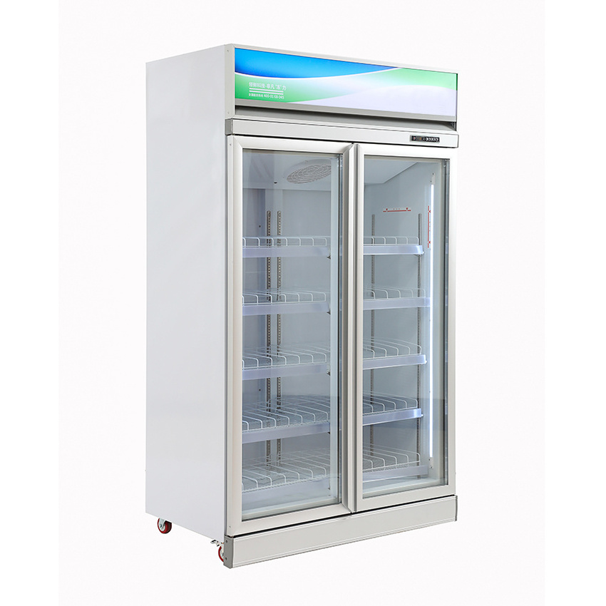 Commercial freezer upright display 3 door freezers Supermarket for frozen food vertical  display glass door freezer