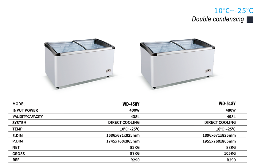 ice cream cone chest freezer showcase ice lolly display refrigerator commercial freezer cabinet