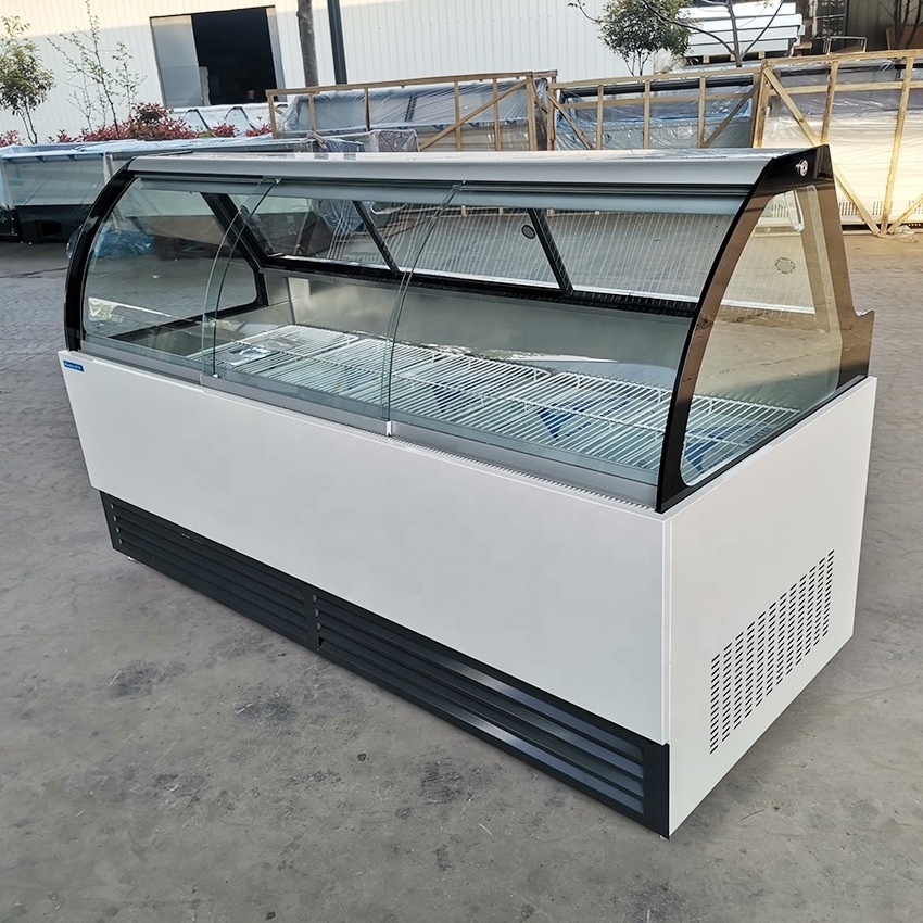 restaurant buffet display fridge meat deli showcase cooler prepared ...