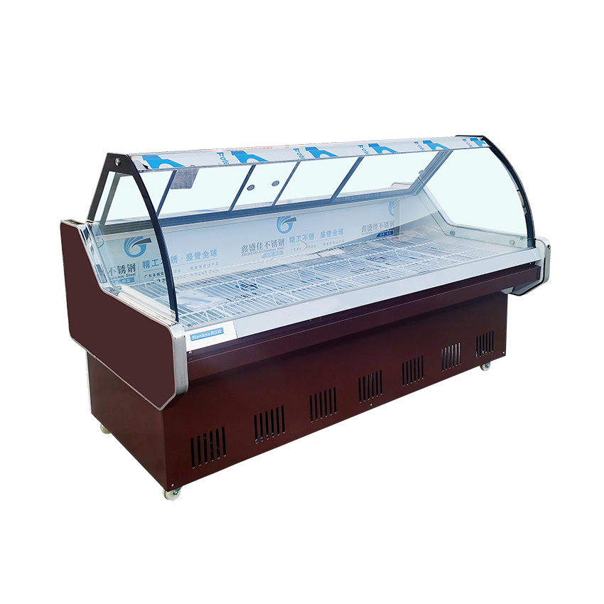 commercial cooler meat display chiller refrigerated showcase meat display fridge deli meat display refrigerator