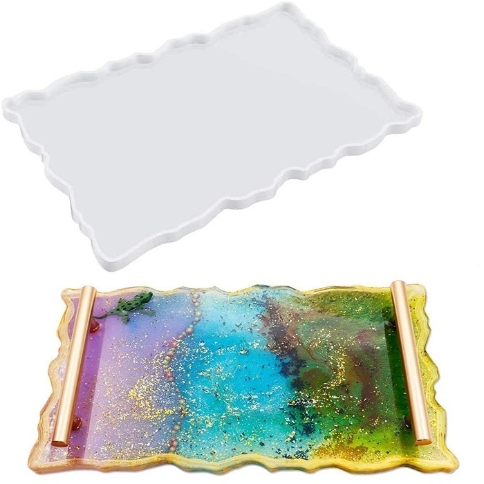 100% Best Serving tray & decorative tray with epoxy resin Party Wedding Use Serving Tray handle